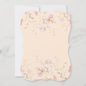 Invitation Papillon & Fleurs Douces Filles Troisième Annivers (Dos)