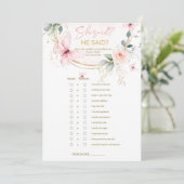 Invitation Papillon  Fleurs sauvages jeu du "elle a dit, il a (Debout devant)