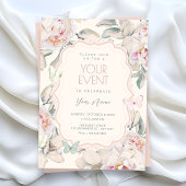 Invitation Papillon floral
