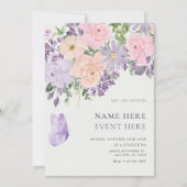 Invitation papillon floral (Devant)