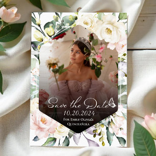 Invitation Papillon Floral Quinceanera Photo Enregistrer La D