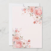 Invitation Papillon floral rose rose pâle Quinceañera (Dos)