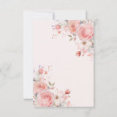 Invitation Papillon floral rose rose pâle Quinceañera (Dos)