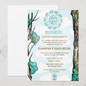 Invitation Papillon Ganesh Chaturthi Puja (Devant / Derrière)