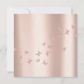 Invitation Papillon gris Oriental bleu rose pâle (Dos)