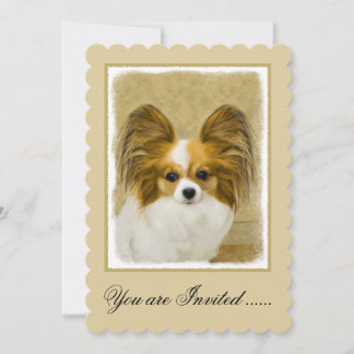 Invitation Papillon (Hound Tri) Peinture - Art Chien original