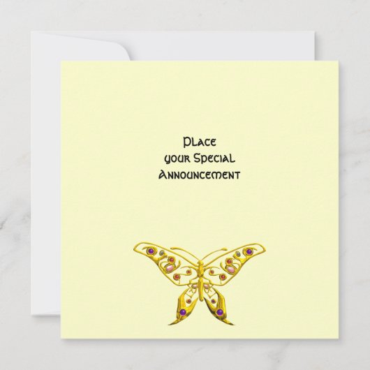 Invitation PAPILLON HYPER, blanc (Dos)