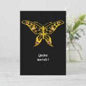 Invitation PAPILLON HYPER OR AVEC GEMMES Noir (Debout devant)