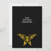 Invitation PAPILLON HYPER OR AVEC GEMMES Noir (Dos)