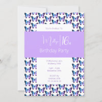 Papillon illusima Motif Sweet 16 Anniversaire