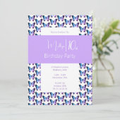 Invitation Papillon illusima Motif Violet 10e Anniversaire (Debout devant)