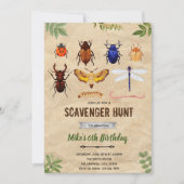 Invitation papillon insectes vintage (Devant)