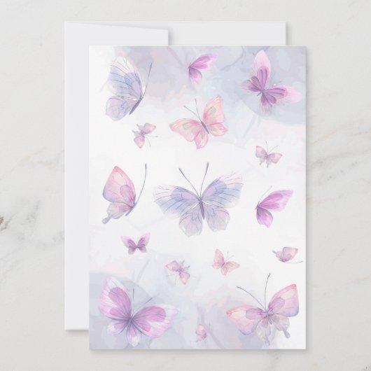 Invitation Papillon Invitation Anniversaire Papill (Dos)