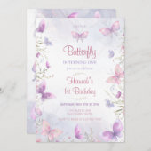 Invitation Papillon Invitation Anniversaire Papill (Devant / Derrière)