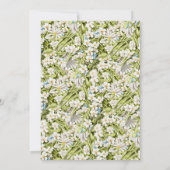 Invitation Papillon Jardin mignon Baby shower de printemps Wh (Dos)