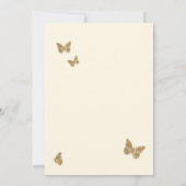 Invitation Papillon jaune soleil en or Aquarelle Quinceañera (Dos)