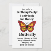 Invitation Papillon Je Ne Cherche Que Le Papillon Au Miel Ann (Devant)