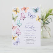 Invitation Papillon Lavande Anniversaire (Debout devant)