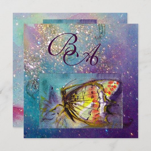 INVITATION PAPILLON MAGIQUE (Devant / Derrière)