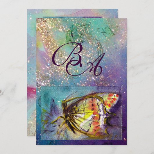 INVITATION PAPILLON MAGIQUE (Devant / Derrière)