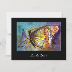 Invitation PAPILLON MAGIQUE noir bleu