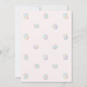 Invitation Papillon Marshmallow Rose 1er Anniversaire (Dos)