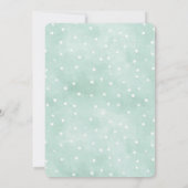 Invitation Papillon Menthe Points Blancs Anniversaire (Dos)