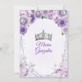 Invitation Papillon mexicain violet Lilac Quinceañera Couronn (Dos)