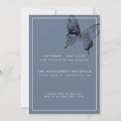 Invitation Papillon moderne N'IMPORTE QUEL Jalon Surprise Ann (Dos)