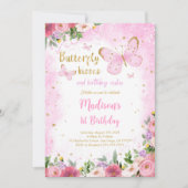 Invitation papillon modifiable (Devant)