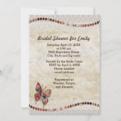 Invitation Papillon mousseux, dentelle et Fête des mariées de (Devant)