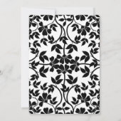 Invitation Papillon noir et rose Floral douche de mariage (Dos)