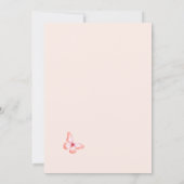 Invitation Papillon pampas herbe rose fille Baby shower (Dos)