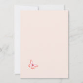 Invitation Papillon pampas herbe rose rose rose or mariage (Dos)