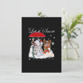 Invitation Papillon Père Noël Chien Noël Snowman Xmas Pyjama (Debout devant)