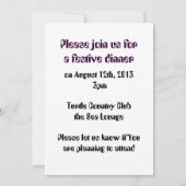 Invitation Papillon pourpre (Dos)