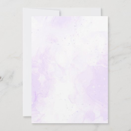 Invitation Papillon pourpre et or 1er anniversaire (Dos)