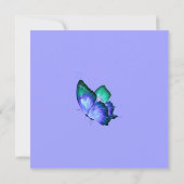 Invitation Papillon Princesse Bébé Fille pourpre Turquoise In (Dos)