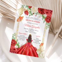 Papillon Quinceanera des Roses rouges mexicaines