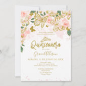 Invitation Papillon Quinceanera Formulation Espagn (Devant)