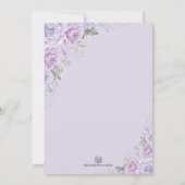 Invitation Papillon Quinceañera Purple Lilac Silver Floral (Dos)