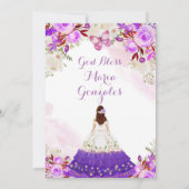 Invitation Papillon quinceanera violet de la princesse mexica (Dos)
