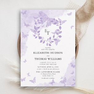 Invitation Papillon Rêve de Lavande Couronne de Eucalyptus Ma