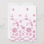 Invitation Papillon rose brillant Quinceañera (Dos)