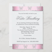 Invitation Papillon rose Classy Sweet sixteen Party (Dos)