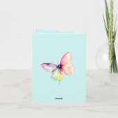 Invitation Papillon rose délicat dans les couleurs pastel arc (Dos)