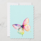 Invitation Papillon rose délicat dans les couleurs pastel arc (Dos)