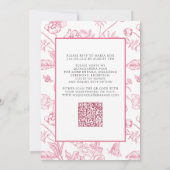 Invitation Papillon rose or QR Quinceañera Mis Quince Años (Dos)