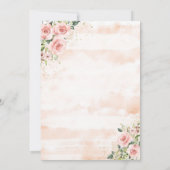 Invitation Papillon rose pâle Quinceanera (Dos)