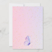 Invitation Papillon rose pourpre Fille Tous les âges Annivers (Dos)
